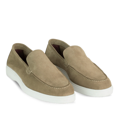 Preston: Mocassin Homme - Daim Camel