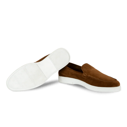 Preston: Mocassin Homme - Daim Camel