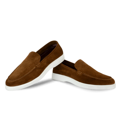 Preston: Mocassin Homme - Daim Camel