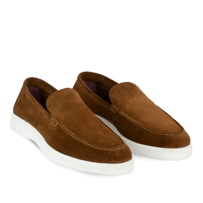 Preston: Mocassin Homme - Daim Camel